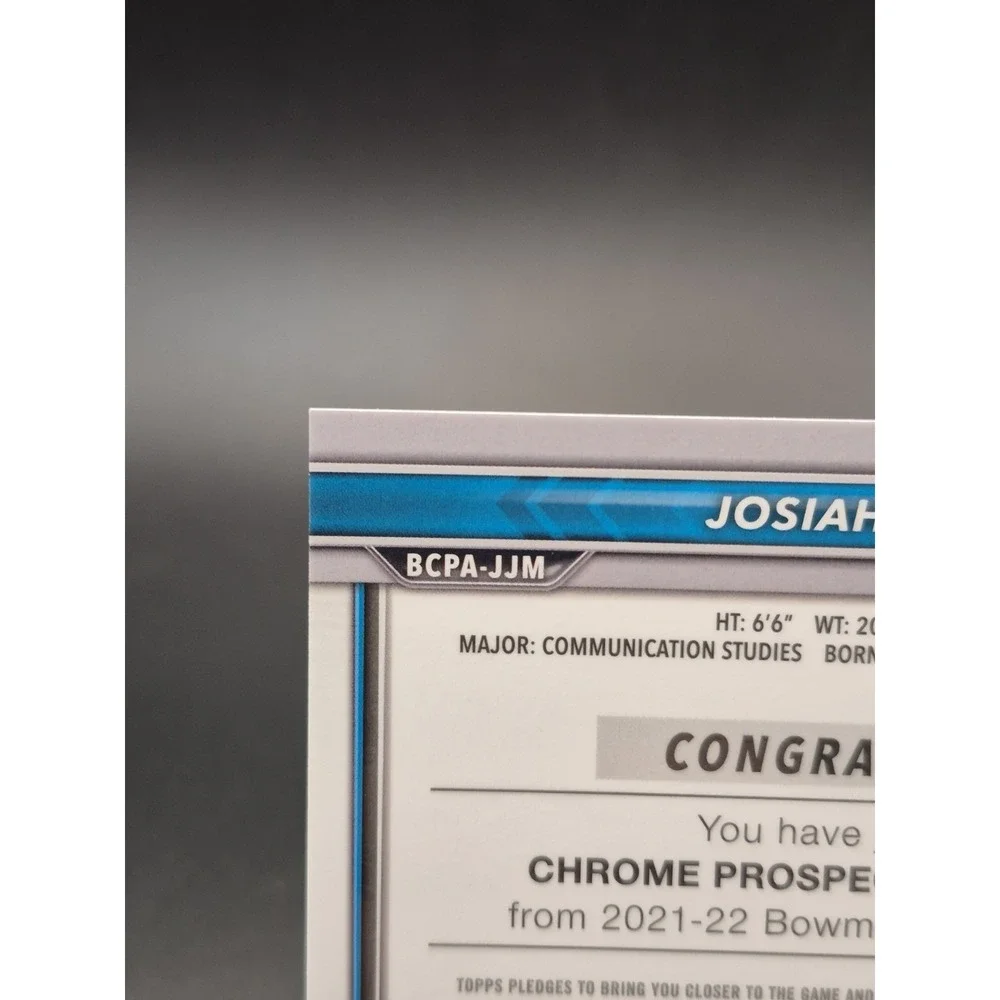 2021 Bowman Chrome Josiah-Jordan James #BCPA-JJM 1st‎ Bowman Refractor Autograph